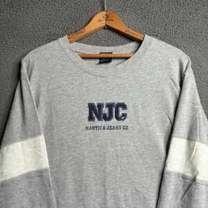 Vintage 90s Nautica Long Sleeve T-Shirt Mens XL Made In USA Embroidered